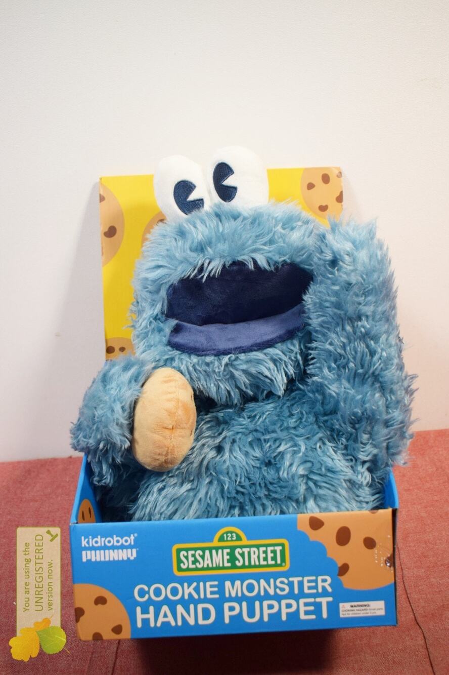 KidRobot Sesame Street 16" Plush Puppet Cookie Monster (marks)